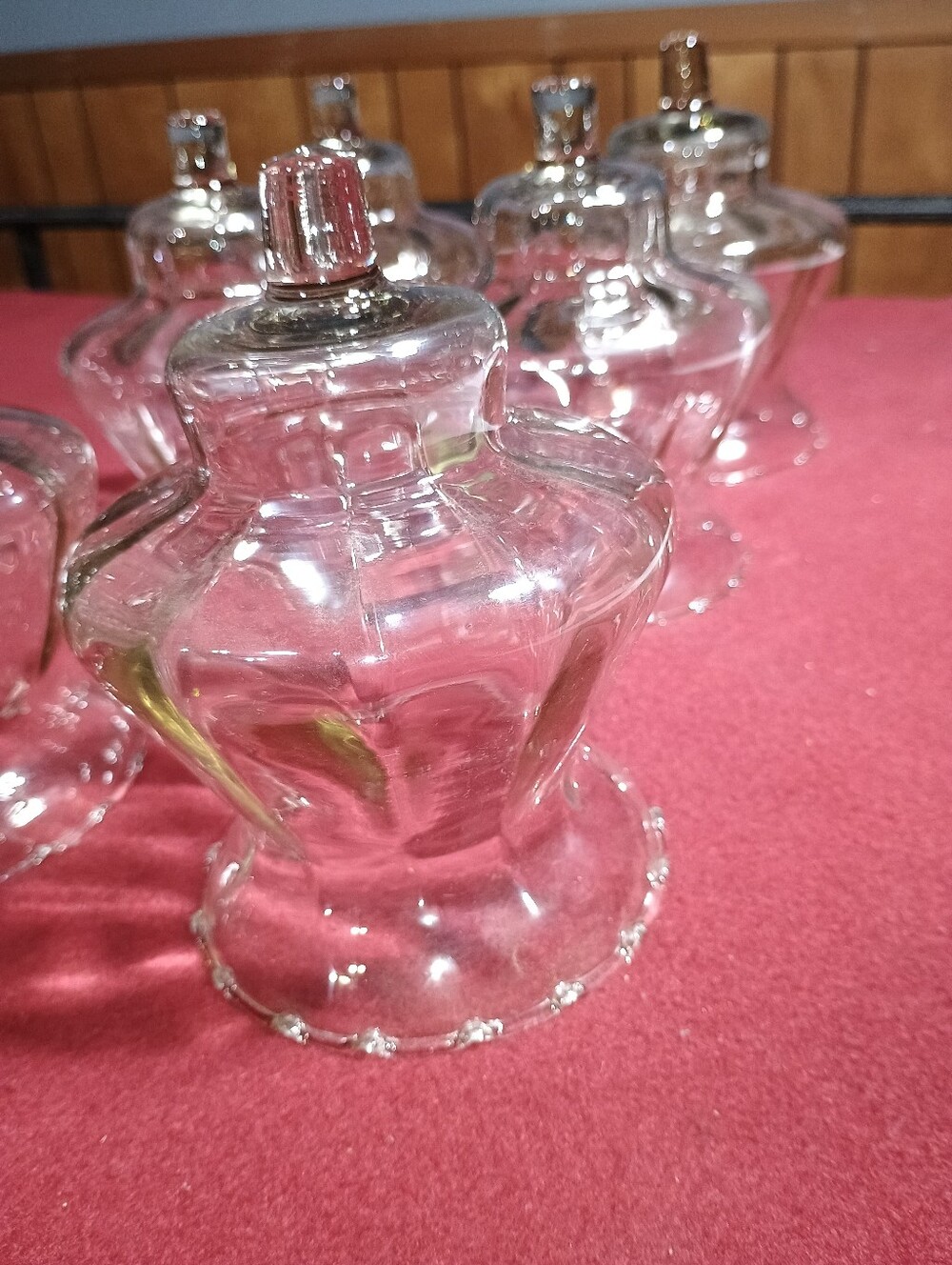 Set of 6 Vintage Homco Country Shade Candle Holder, Pegs, Votive Globe 5 inches - Picture 3 of 8